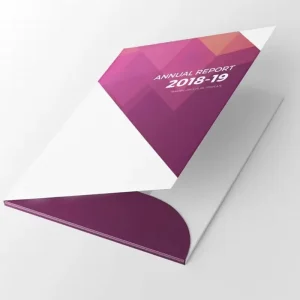 Custom Logo A4 A5 Business Brochure File Folders Offset Paper Cardboard Presentation Document Paperboard Printing