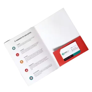Custom Logo A4 Paper File Folders Affordable Card Stock Presentation Folder with Pocket