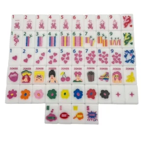 Custom Logo American Mahjong Set 160 Tiles Pop Art Lady Acrylic OEM ODM