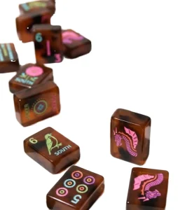 Custom Logo American Mahjong Set 160 Tiles Tortoise Happy Series Single Layer Acrylic Portable OEM ODM
