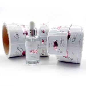 Custom Logo Bath Body Care Label Printing Sticker Beauty Care Products Waterproof Bottle Labels Roll