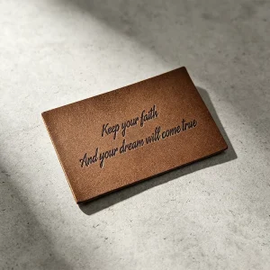 Custom Logo Brand Microfiber Leather Labels Embossed Label Sew on Garment Accessories Clothing Labels Manufacturer OEM