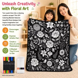 Custom Logo Christmas Gift Doodle Blanket Cartoon Anime Pattern Parent Child Hand Painting Mat Washable Reusable