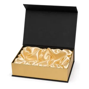 Custom Logo Eco Friendly Recycled Magnetic Wig Box Satin Lining Embossed Foil Foldable Paperboard Packaging