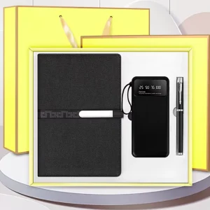 Custom Logo Eco friendly Corporate Gift Set UV Printing Luxury Executive Notebook Power Bank Pen Promotional Business Gift