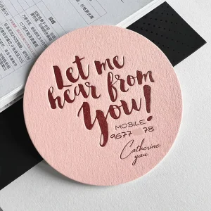 Custom Logo Embossed Business Card Advanced Product Card with Screen Printing Cardboard Thank You Greeting Card Made in China