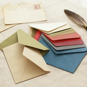 Custom Logo Envelope Bag Plain Paper Kraft Business Luxury Gold Silver Hot Stamping UV Printing Letter Wallet Paper Envelope