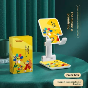 Custom Logo Graphic UV Printed Plastic Phone Stand Extendable Design Adjustable Angle Portable National Trend Promotional Gift