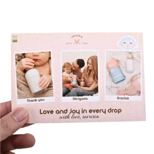 Custom Logo Greeting Thank You Card Care Guide Business Advanced Product Information Manual Inserts Card QR Code Multilingual