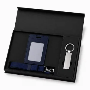 Custom Logo HR Corporate Identity New Staff Onboarding Welcome Kit Office Lanyard Keychain Badge Holder Employee ID Gift Set