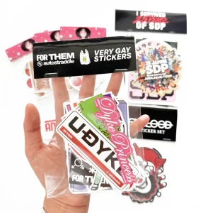 Custom Logo Header Card Printing Waterproof Vinyl Advertising Die Cut Stickers For Business Promotion Custom Sticker Packs