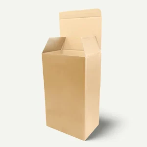 Custom Logo High End Reusable Tall Kraft Paper Tuck Top Boxes Corrugated Cardboard Packaging for Bottles & Cosmetics
