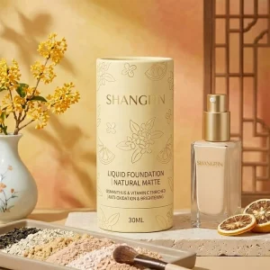 Custom Logo Liquid Foundation Eco Friendly Kraft Paper Tube Cosmetic Paper Can Packaging Containers Sustainable Packaging