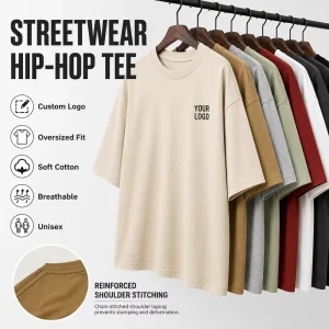 Custom Logo Loose Graphic Short Sleeve Breathable Solid Color Soft Unisex Comfortable Plus Size Blank Street T Shirt Men