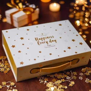 Custom Logo Luxury Empty Candle Perfume Coated Paper Box 2 Piece Set Gold Foil Embossing UV Finish Gift Packaging Box