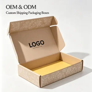 Custom Logo Luxury Gift Paper Boxes Recyclable Corrugated E commerce Postal Shipping Container for Clothing