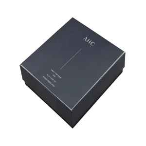 Custom Logo Luxury Gray Rigid Gift Box for Skincare Set Lid and Base Cardboard Packaging Box with Blister Tray