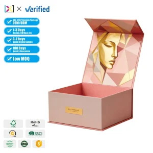 Custom Logo Luxury Large Matte Rigid Cardboard Recycled Materials Magnetic Closure Cosmetics Gift Box