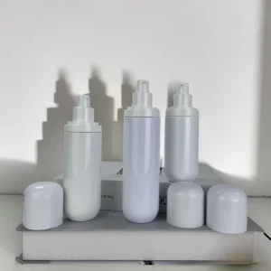 Custom Logo Luxury Thick wall Glass Cosmetic Bottles 80ml 100ml 120ml for Face Mask Shampoo Serum Lotion Silk Screen Printing