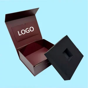 Custom Logo Magnetic Closure Portable High End Foldable Rigid Gift Box with Matt Lamination for Perfume Packaging