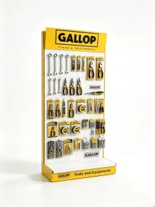 Custom Logo Metal Pegboard Tool Display Stand Hardware Hand Tools Retail Floor Display Rack for Store