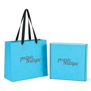 Custom Logo Offset Printing Luxury Gift Packaging Corrugated Paper Box and Bag Set for Clothing Jewelry Cosmetics Packaging