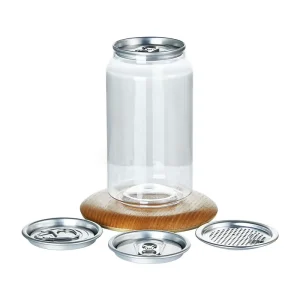 Custom Logo PET Plastic Soda Cans & Juice Bottles for Tea Coffee & Juice Beverages with Aluminium Lid 250ml-650ml