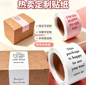 Custom Logo Packaging Labels Stick On Stickers with Personalized Designs