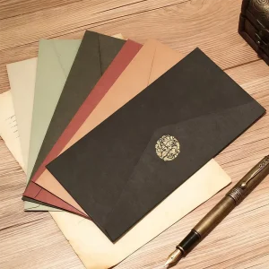 Custom Logo Paper Envelope Bag Packaging Cardboard Paper Pocket Envelope Gift Card Wallet Paper Packet Bag