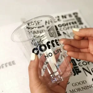 Custom Logo Personalized Waterproof Print UV Dtf Transfer Stickers Decals For Laptop Flower Cup Business Coffee Shop