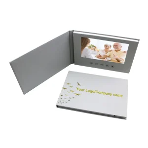 Custom Logo Print Hardcover LCD Screen Video Brochure with Multi Function Control Buttons Book for Promotional Greeting