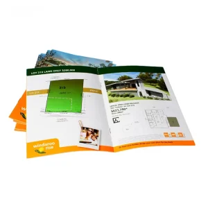 Custom Logo Printed A4 Paper Brochures Saddle Stitch Binding Promotional Booklet Printing Service