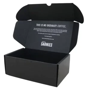 Custom Logo Printed Corrugated Shipping Boxes Adhesive Tear Strip Self Sealing Mailer Box