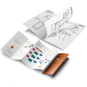 Custom Logo Printed Full Color Leaflet Folder Cardboard and Art Paper Booklet User Manual Instructions Fold Flyers & Brochures
