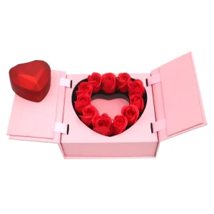 Custom Logo Printed Hot-Stamped Floral Wedding Jewelry Gift Box