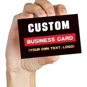 Custom Logo Printed Hot Stamping 300gsm Paper Printing Black Business Card