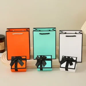 Custom Logo Printed Luxury Gift Paper Bag Jewelry White Cardboard Shopping Paper Bags for Jewelry