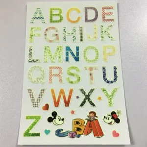 Custom Logo Printed Waterproof Green Light Luminous Alphabet Sticker Die Cut Glow in the Dark Stickers