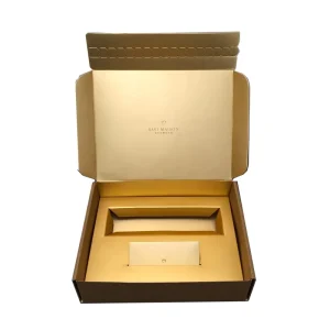 Custom Logo Printing Corrugated Mailer Shipping Box Paper Parcel Packaging with Zipper Design for Cosmetics