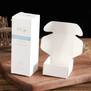 Custom Logo Printing Creative White Cardboard Cosmetic Packaging Box for Food Gift Shipping Paperboard