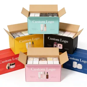 Custom Logo Printing Factory Skincare Cosmetic Packaging Outer Box Delivery Corrugated Shipping Box