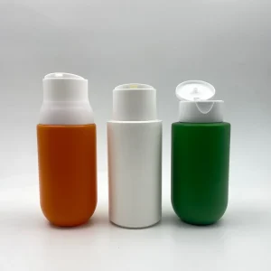 Custom Logo Printing HDPE 285ml Refillable Lotion Bottle with Flip-Top Pump for Shower Gel Shampoo