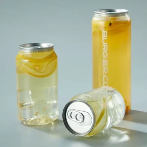 Custom Logo Printing Pet Can Jar Plastic Can Bottle with Aluminum Lid