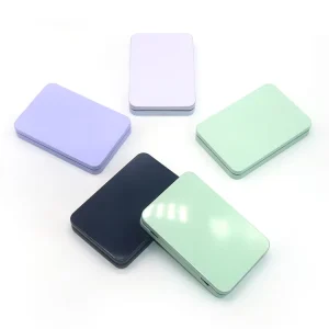 Custom Logo Rectangular Hinged Tin Box OEM Manufacturer Durable Small Metal Packaging Case