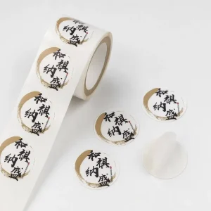 Custom Logo Round Seal Sticker Rolls for Packaging and Gifts