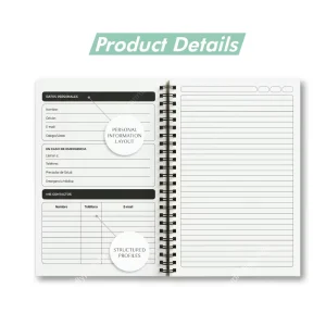 Custom Logo Spiral Exercise Book 70gsm Paper School Use Softcover Executive Corporate Gift
