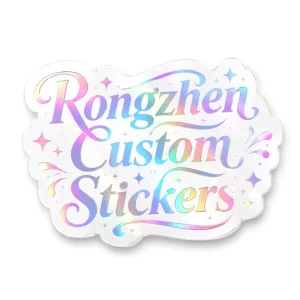 Custom Logo Sticker Holographic Foil Die Cut Self Adhesive UV Resist Holo Printing Label Waterproof PVC Vinyl Stickers