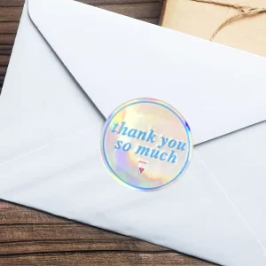 Custom Logo Sticker Label Printing Waterproof Roll Synthetic Paper Adhesive Round Sticker
