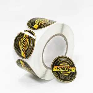 Custom Logo Sticker Round Circle Vinyl Waterproof Adhesive Labels for Product Packaging