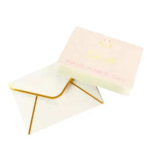 Custom Logo Thank You Greeting Cards with Paper Envelope for Business